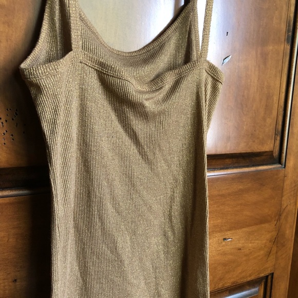 Shimmery gold layering tank top from BKE - Picture 4 of 5